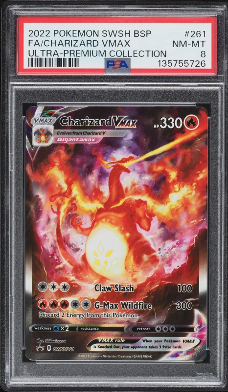pokemon charizard ultra premium collection promo cards VMAX 2022 UPC Black Star #SWSH261 PSA 9 take a journey through the Sword 2021 POKEMON CELEBRATIONS ULTRA-PREMIUM COLLECTION