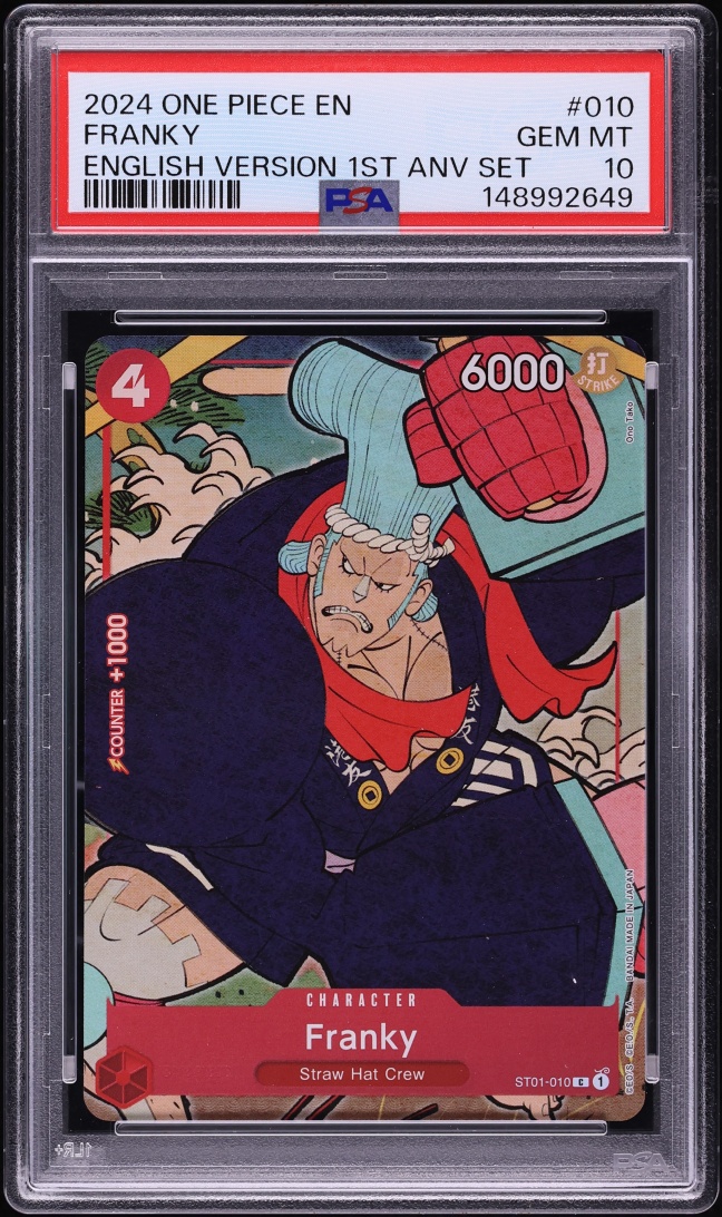 2024 One Piece 1st Anniversary Set Franky #ST01-010 PSA 10 GEM MINT