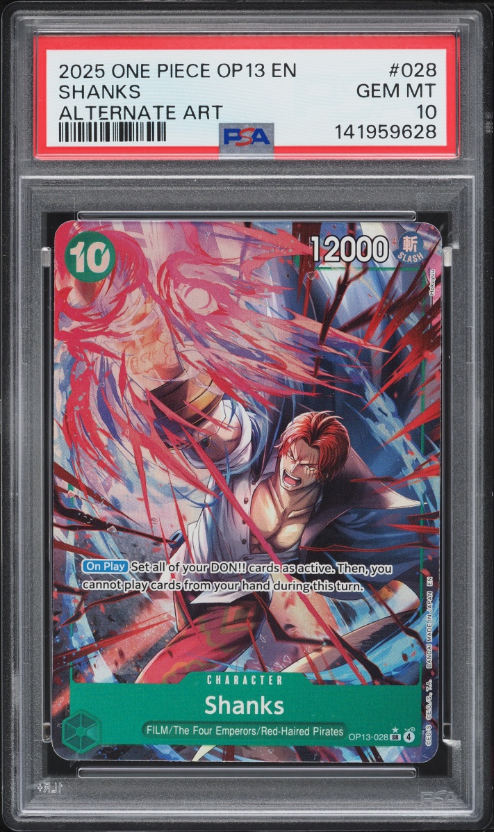 2025 One Piece Carrying On His Will Alt Art Shanks #028 PSA 10 GEM MINT