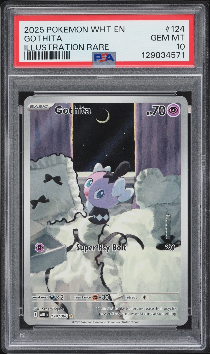 2025 Pokemon Scarlet & Violet White Flare IR Gothita #124 PSA 10 GEM MINT