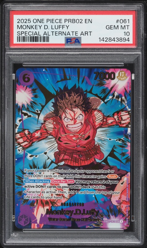2025 One Piece Japanese Anime 25th Alt Art Monkey D. Luffy #EB02