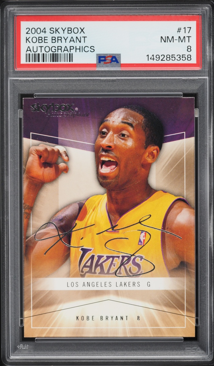 2004 Skybox Autographics Kobe Bryant #17 PSA 8 NM-MT