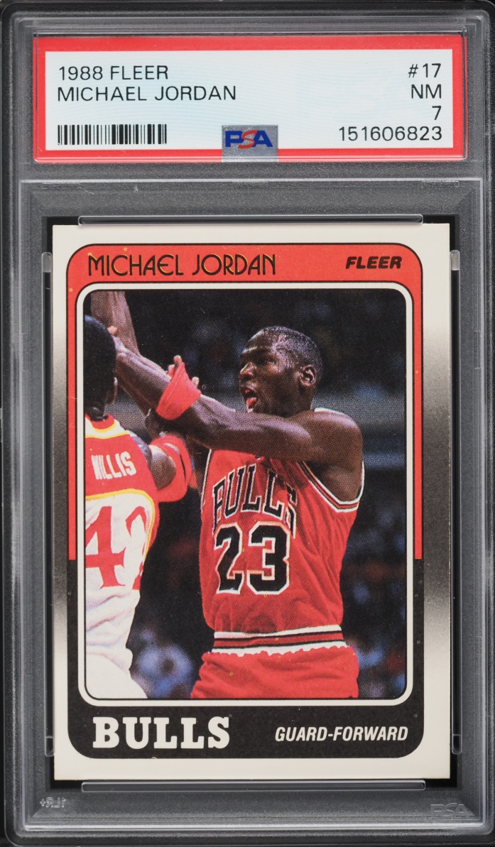 1988 Fleer Basketball Michael Jordan #17 PSA 7 NRMT