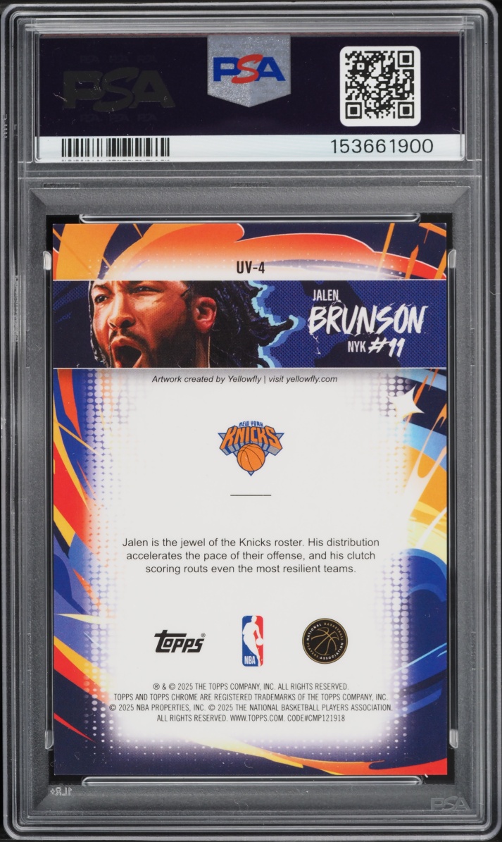 2025 Topps Chrome Ultra Violet Jalen Brunson #UV-4 PSA 9 MINT