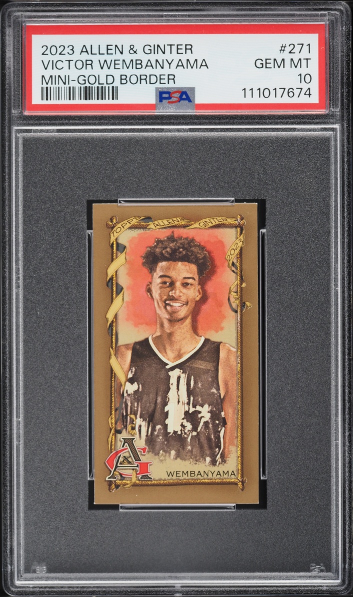 2023 Topps Allen & Ginter Mini Gold Border Victor Wembanyama ROOKIE #271 PSA 10 GEM MINT