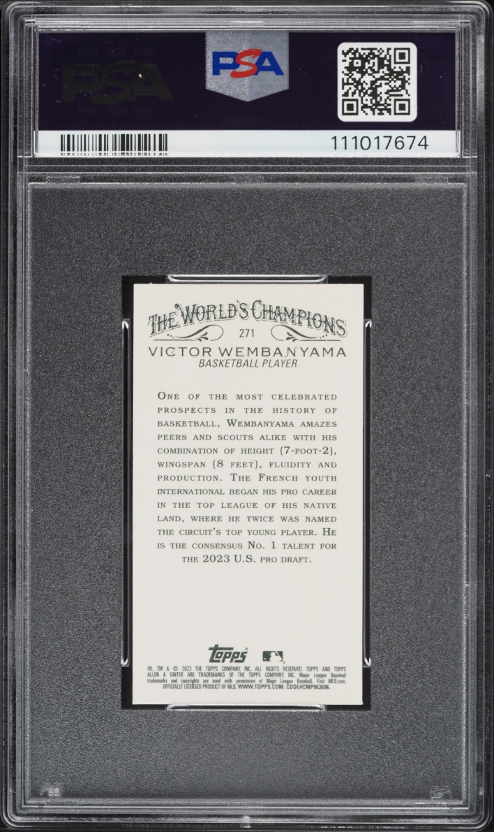 2023 Topps Allen & Ginter Mini Gold Border Victor Wembanyama ROOKIE #271 PSA 10 GEM MINT