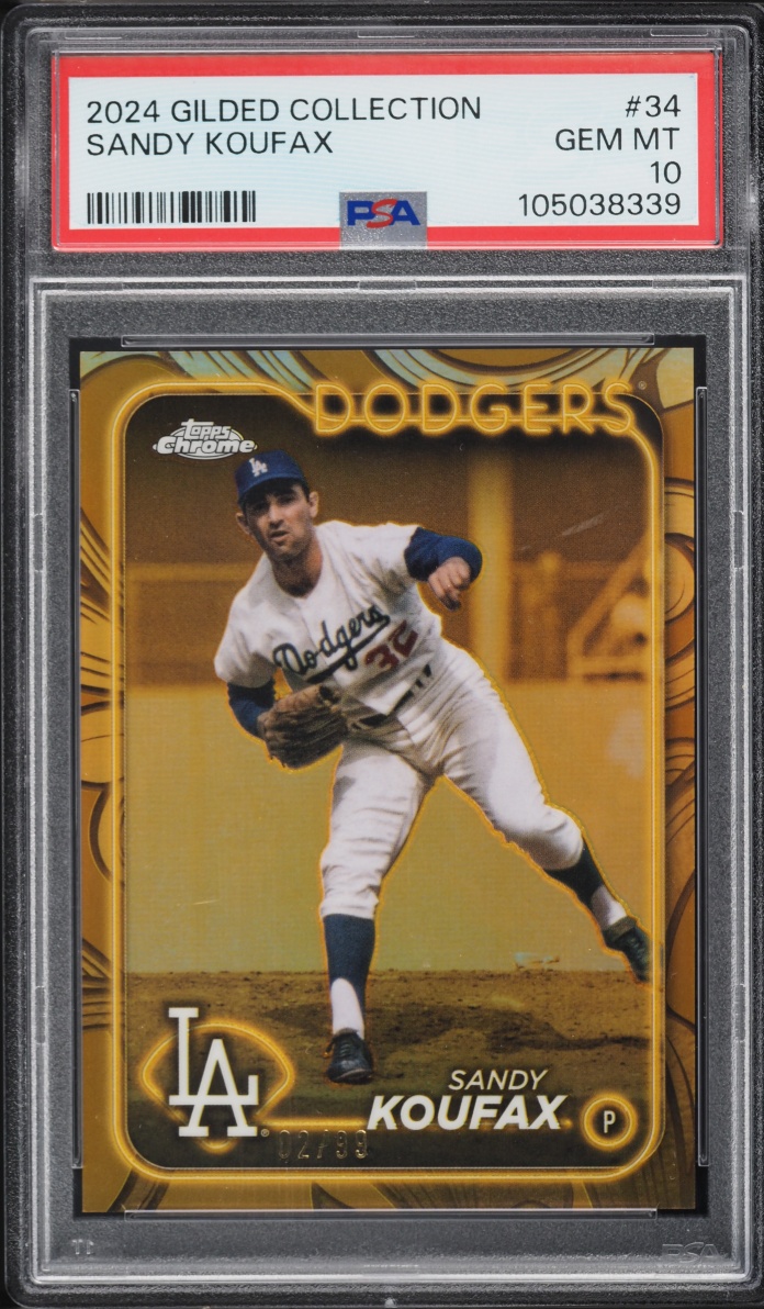 2024 Topps Chrome Gilded Collection Sandy Koufax /99 #34 PSA 10 GEM MINT