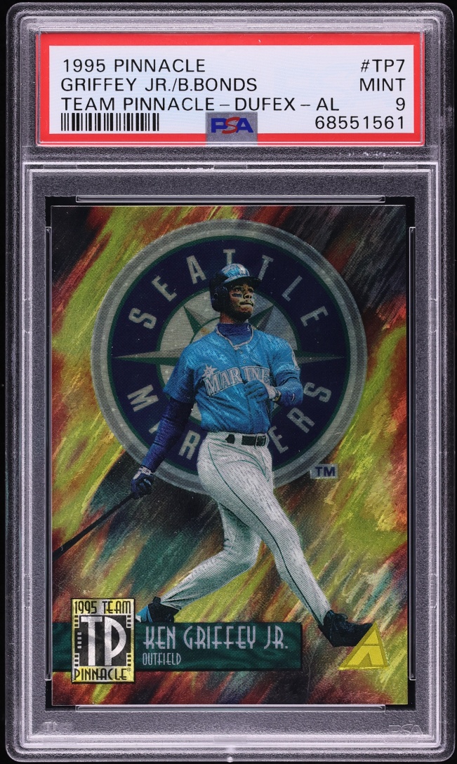 1995 Pinnacle Team Dufex Ken Griffey Jr. & Barry Bonds #TP7 PSA 9 MINT