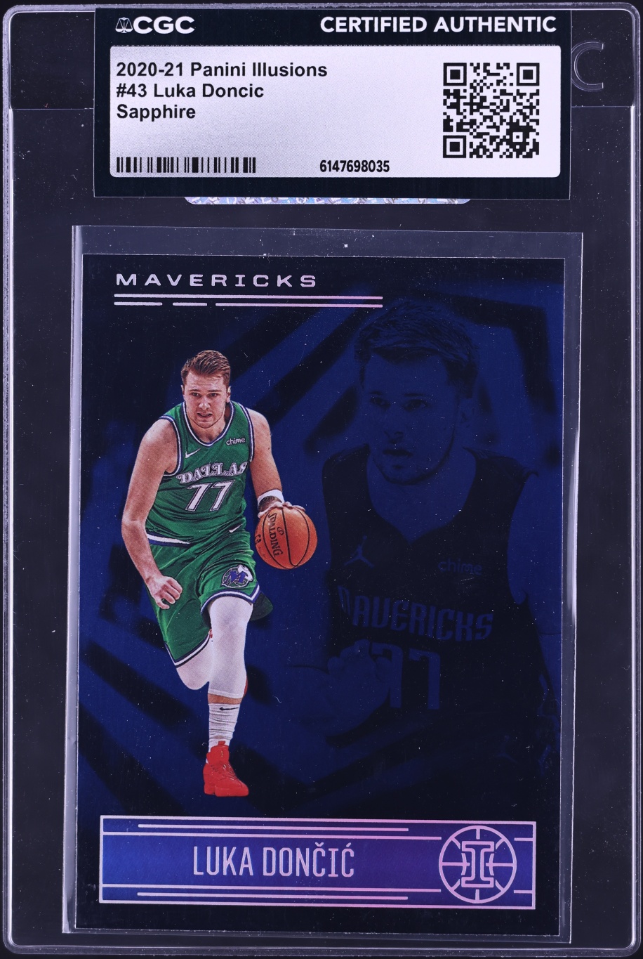 2020 Panini Illusions Sapphire Luka Doncic #43 CGC AUTH