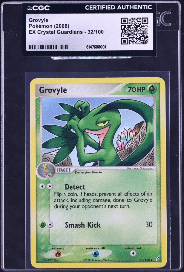 2006 Pokemon EX Crystal Guardians Grovyle #32 CGC AUTH