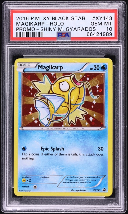 2016 Pokemon XY Promo Shiny Holo Magikarp #XY143 PSA 10 GEM MINT