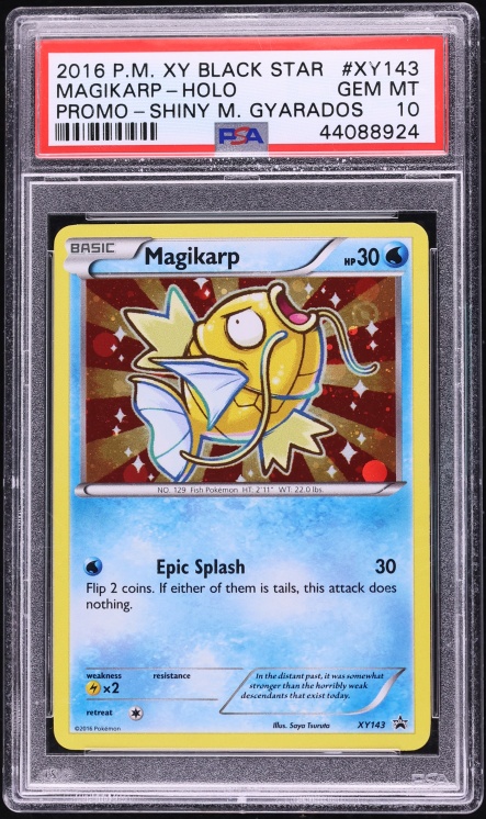 2016 Pokemon XY Promo Shiny Holo Magikarp #XY143 PSA 10 GEM MINT