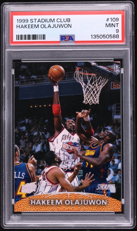 1999 Stadium Club Hakeem Olajuwon #109 PSA 9 MINT