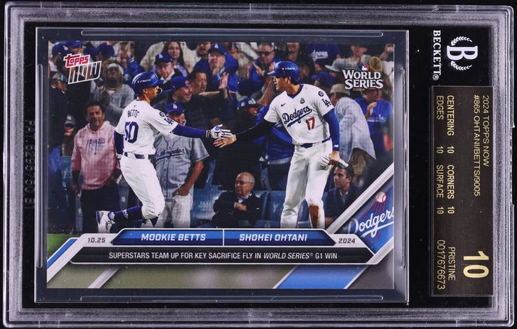 2024 Topps Now Shohei Ohtani & Mookie Betts #865 BGS 10 PRISTINE BLACK LABEL