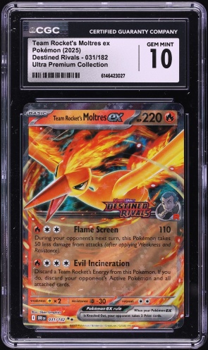 2025 Pokemon SV Destined Rivals Ultra Premium Team Rocket's Moltres ex #31 CGC 10 GEM MINT