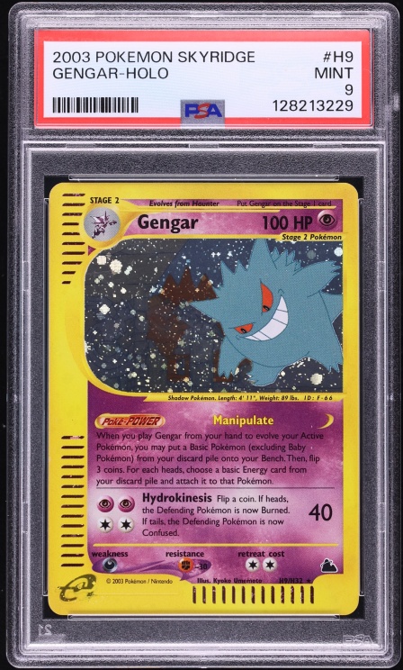 2003 Pokemon Skyridge Holo Gengar #H9 PSA 9 MINT