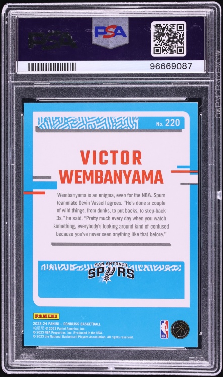 2023 Donruss Red Victor Wembanyama ROOKIE #220 PSA 10 GEM MINT