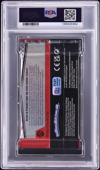 2025 Pokemon Scarlet & Violet Prismatic Evolutions Foil Pack Eevee & Sylveon PSA 9 MINT