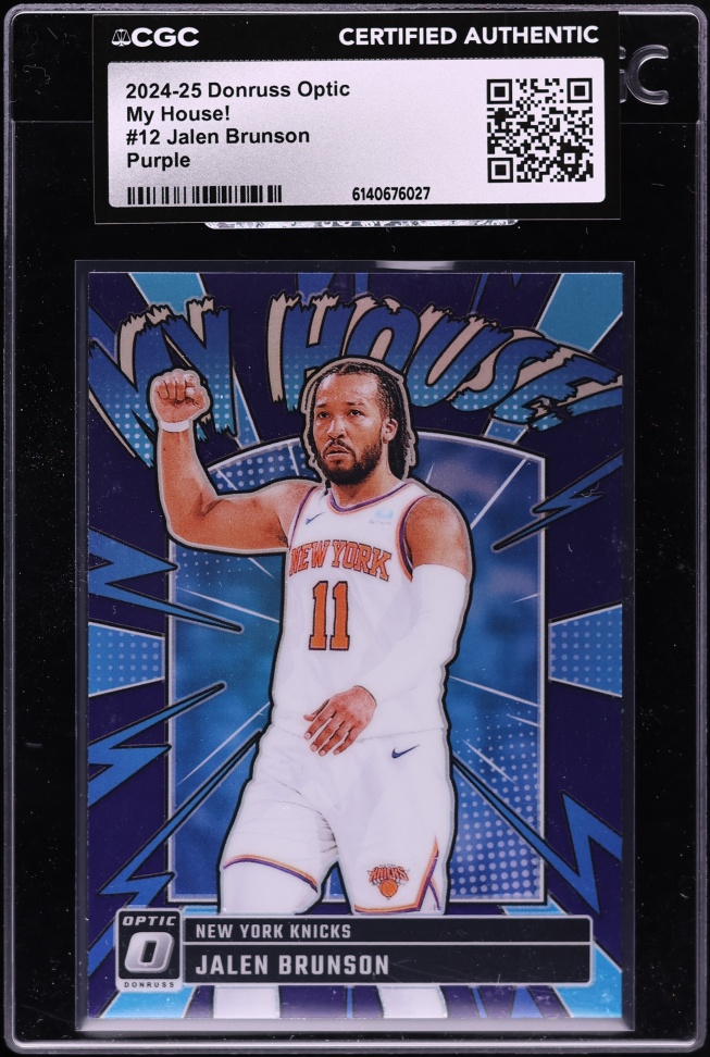 2024 Donruss Optic My House! Purple Jalen Brunson #12 CGC AUTH