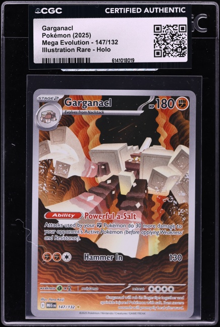 2025 Pokemon Mega Evolution IR Garganacl #147 CGC AUTH