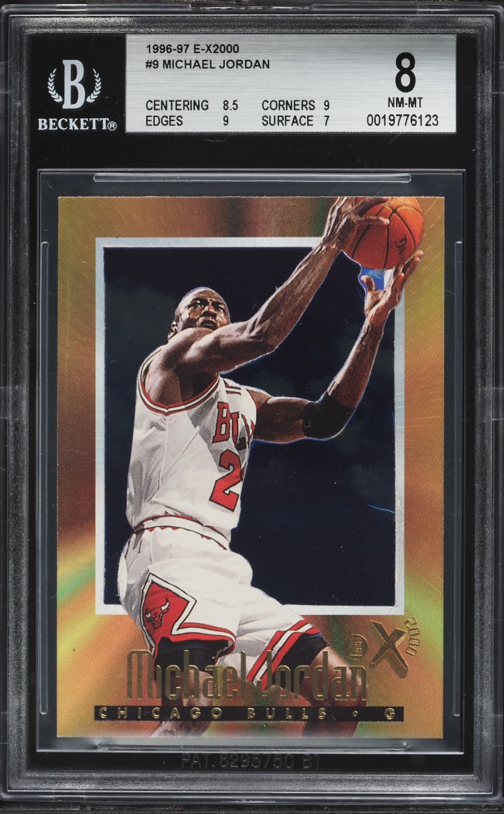 1996 Skybox E-X2000 Michael Jordan #9 BGS 8 NM-MT