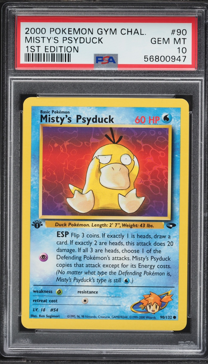 2000 Pokemon Gym Challenge 1st Edition Misty's Psyduck #90 PSA 10 GEM MINT