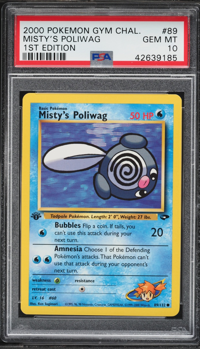 2000 Pokemon Gym Challenge 1st Edition Misty's Poliwag #89 PSA 10 GEM MINT