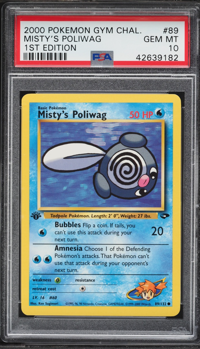 2000 Pokemon Gym Challenge 1st Edition Misty's Poliwag #89 PSA 10 GEM MINT