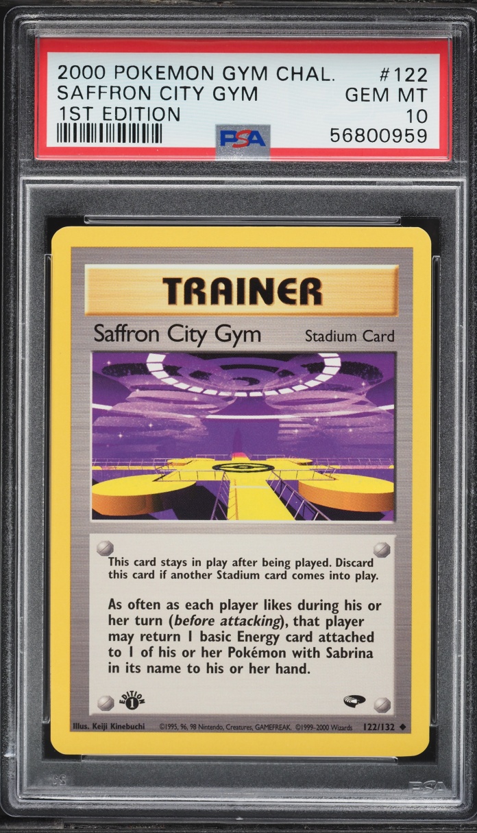 2000 Pokemon Gym Challenge 1st Edition Saffron City Gym #122 PSA 10 GEM MINT