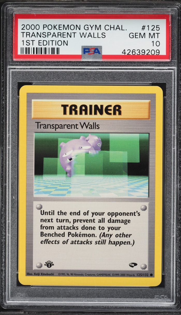 2000 Pokemon Gym Challenge 1st Edition Transparent Walls #125 PSA 10 GEM MINT