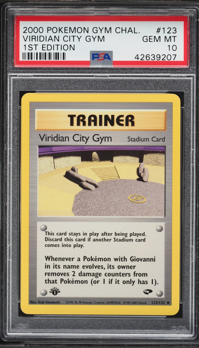 2000 Pokemon Gym Challenge 1st Edition Viridian City Gym #123 PSA 10 GEM MINT