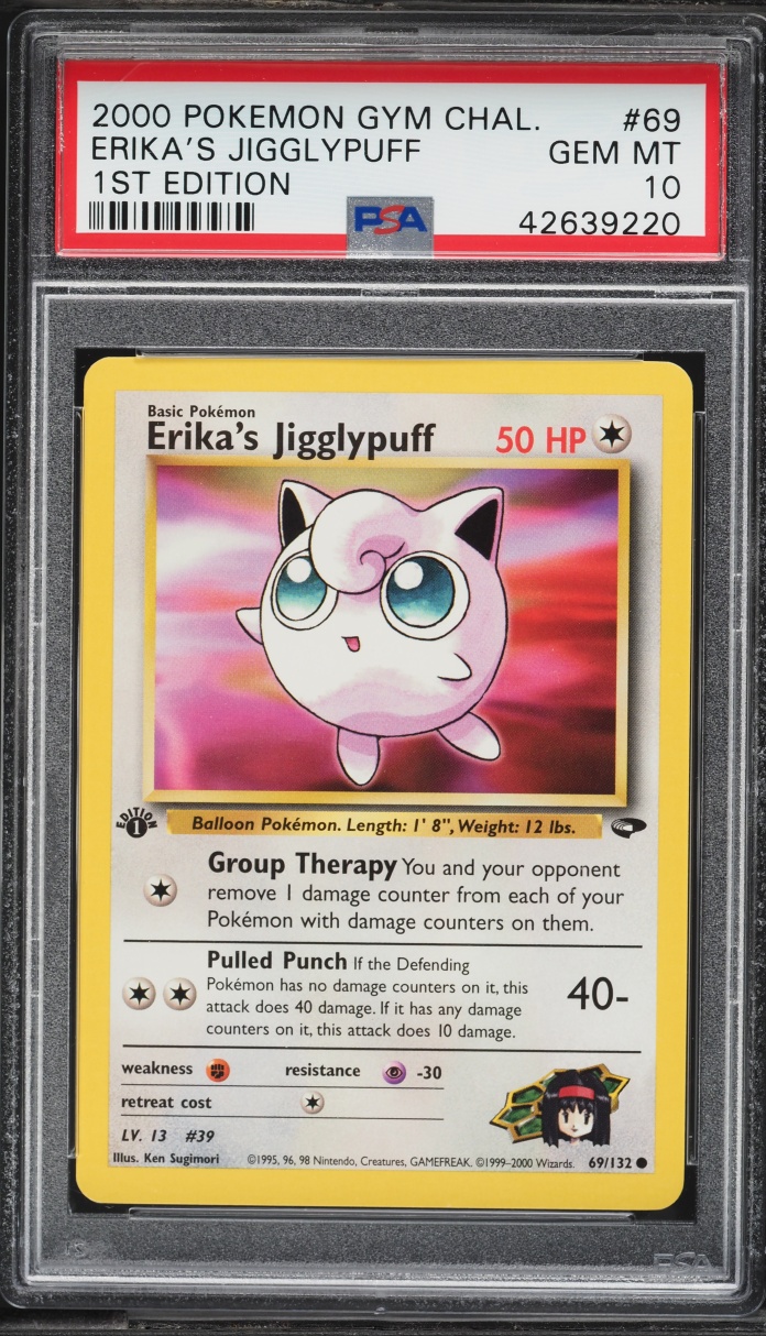 2000 Pokemon Gym Challenge 1st Edition Erika's Jigglypuff #69 PSA 10 GEM MINT