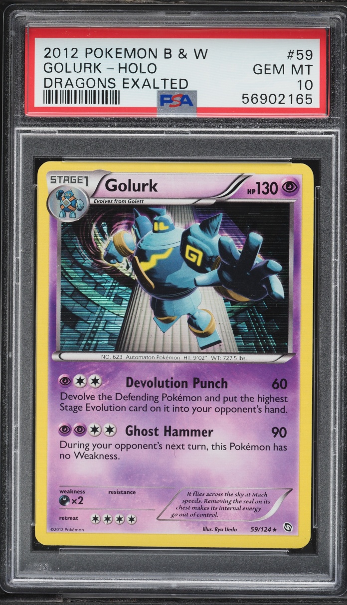 2012 Pokemon Black & White Dragons Exalted Holo Golurk #59 PSA 10 GEM MINT