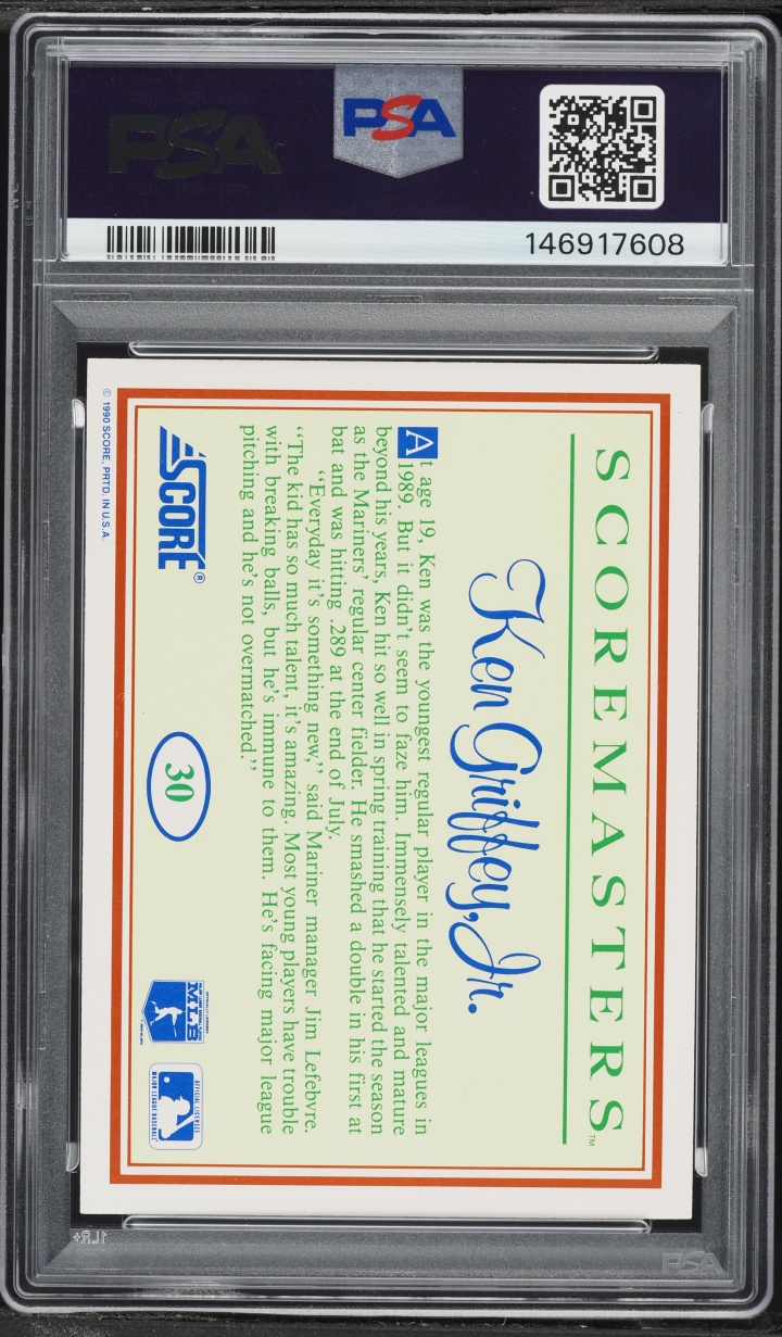 1989 Scoremasters Ken Griffey Jr. ROOKIE #30 PSA 10 GEM MINT