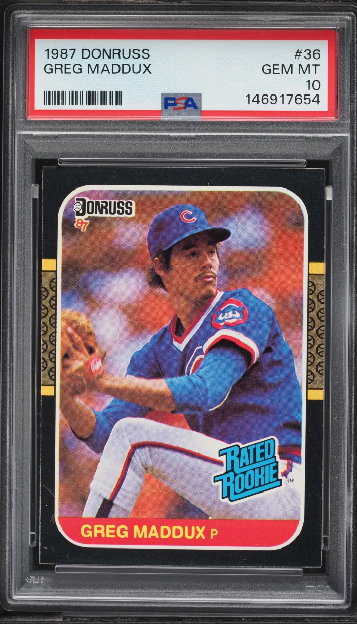 1987 Donruss Greg Maddux ROOKIE #36 PSA 10 GEM MINT