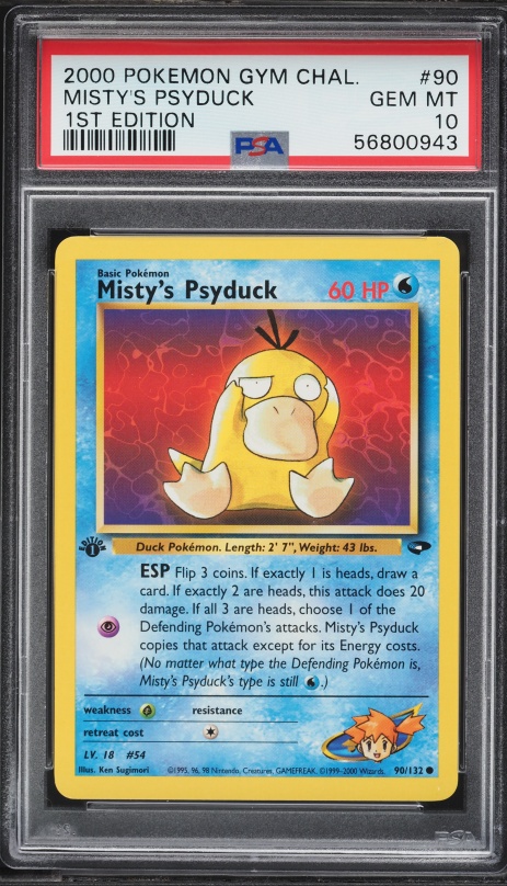 2000 Pokemon Gym Challenge 1st Edition Misty's Psyduck #90 PSA 10 GEM MINT