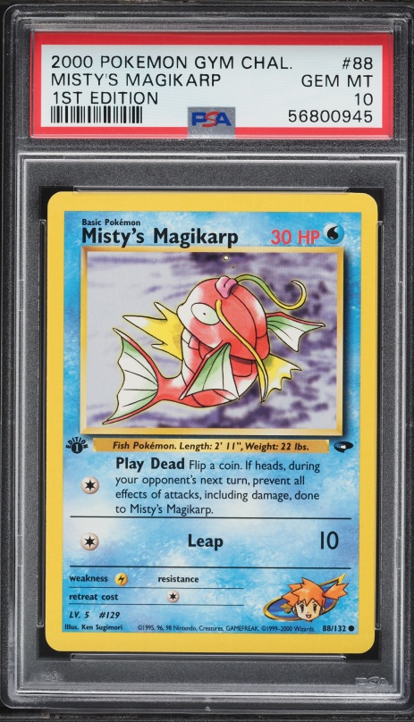 2000 Pokemon Gym Challenge 1st Edition Misty's Magikarp #88 PSA 10 GEM MINT