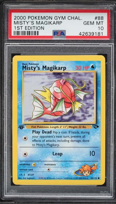 2000 Pokemon Gym Challenge 1st Edition Misty's Magikarp #88 PSA 10 GEM MINT