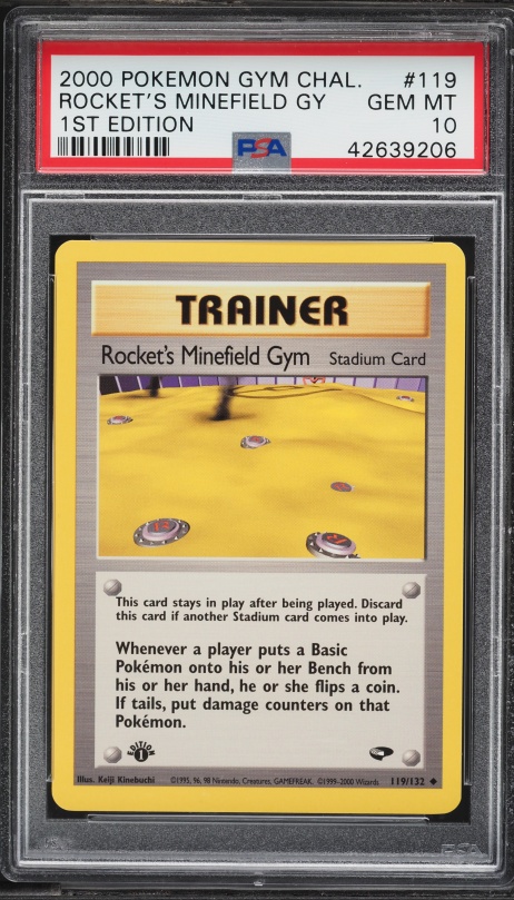 2000 Pokemon Gym Challenge 1st Edition Rocket's Minefield Gym #119 PSA 10 GEM MINT