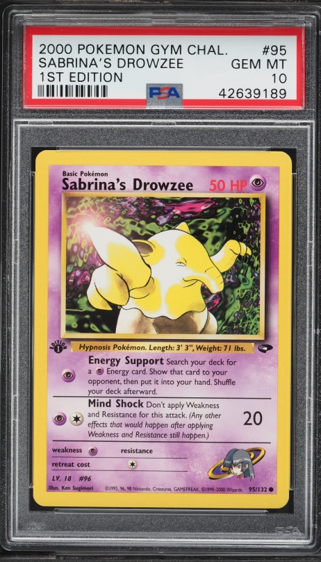 sabrina's drowzee pokemon card value 1st Edition Pokémon Hit Points50 HP Form Sabrina's Drowzee #96 Prices |