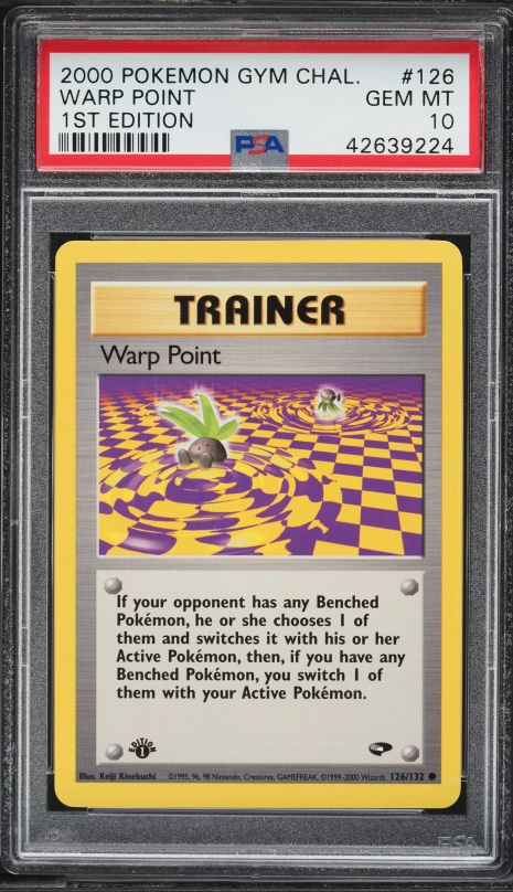 2000 Pokemon Gym Challenge 1st Edition Warp Point #126 PSA 10 GEM MINT