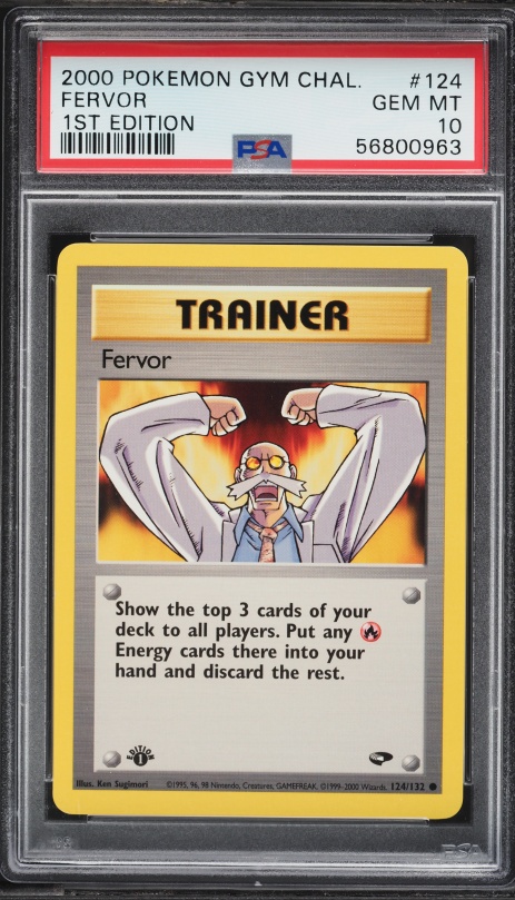 2000 Pokemon Gym Challenge 1st Edition Fervor #124 PSA 10 GEM MINT