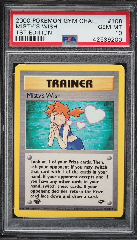 2000 Pokemon Gym Challenge 1st Edition Misty's Wish #108 PSA 10 GEM MINT
