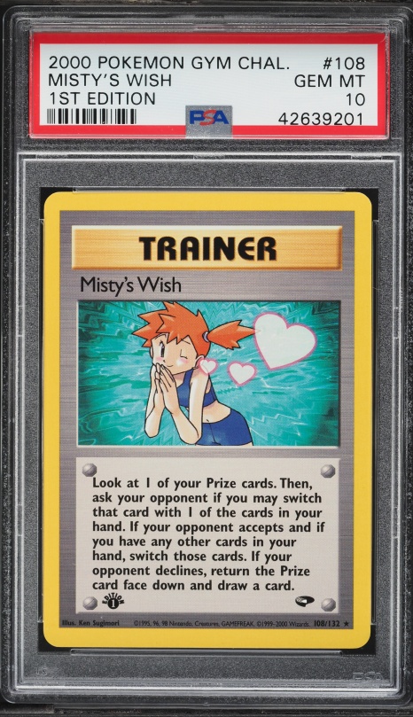 2000 Pokemon Gym Challenge 1st Edition Misty's Wish #108 PSA 10 GEM MINT