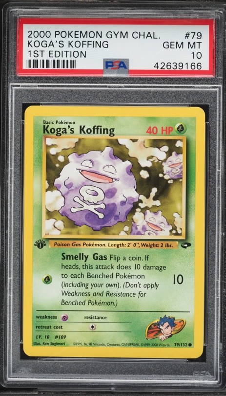 2000 Pokemon Gym Challenge 1st Edition Koga's Koffing #79 PSA 10 GEM MINT
