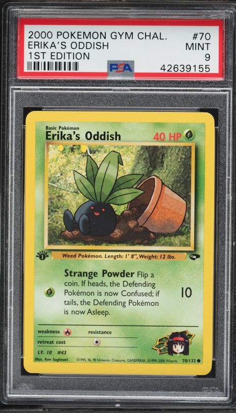 2000 Pokemon Gym Challenge 1st Edition Erika's Oddish #70 PSA 9 MINT