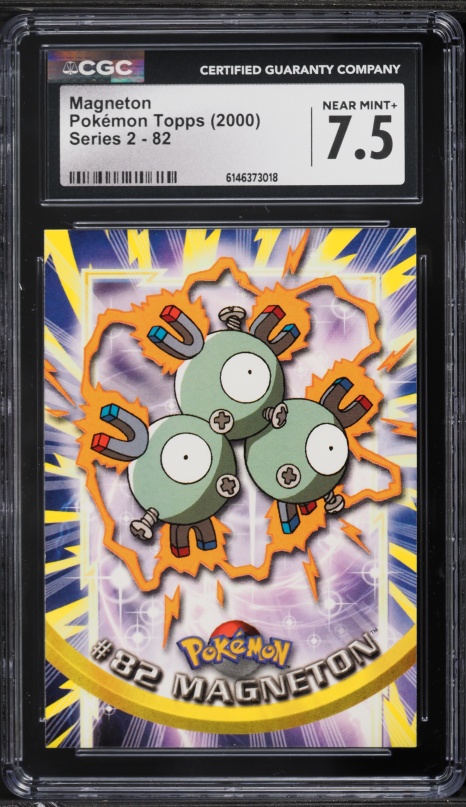 2000 Topps Pokemon Series 2 Magneton #82 CGC 7.5 NRMT+