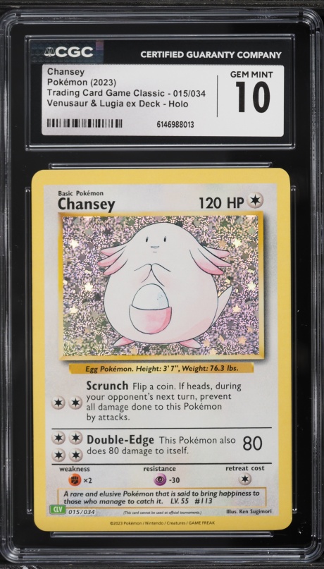 2023 Pokemon TCG Classic Collection Holo Chansey #15 CGC 10 GEM MINT