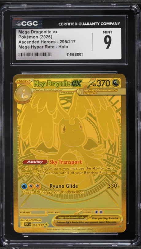 2025 Pokemon Japanese Mega Dream Ex MA Mega Dragonite ex #232 CGC