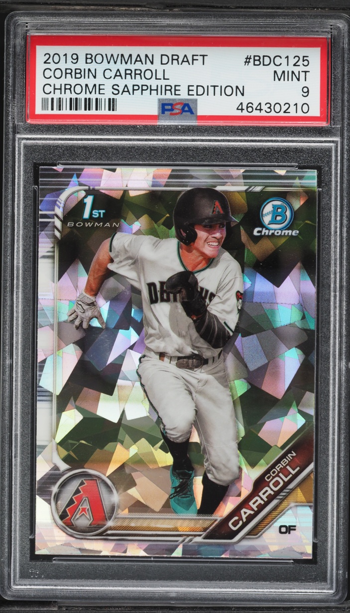 2019 Bowman Chrome Draft Sapphire Corbin Carroll PROSPECT #BDC-125 PSA 9 MINT